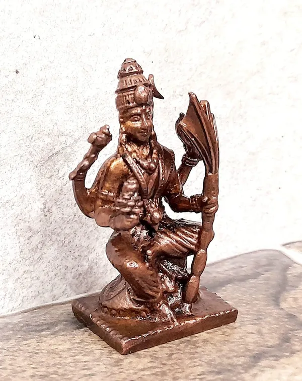 Brown_Copper_God_Idols_Raja_Rajeshwari_I,_1.9_Inches,_85G,_Patina_Antique_Finish,_Pack_Of_1_Piece