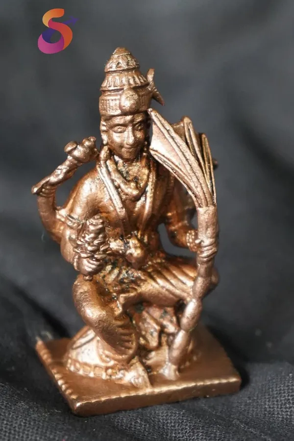 Brown_Copper_God_Idols_Raja_Rajeshwari_I,_1.9_Inches,_85G,_Patina_Antique_Finish,_Pack_Of_1_Piece