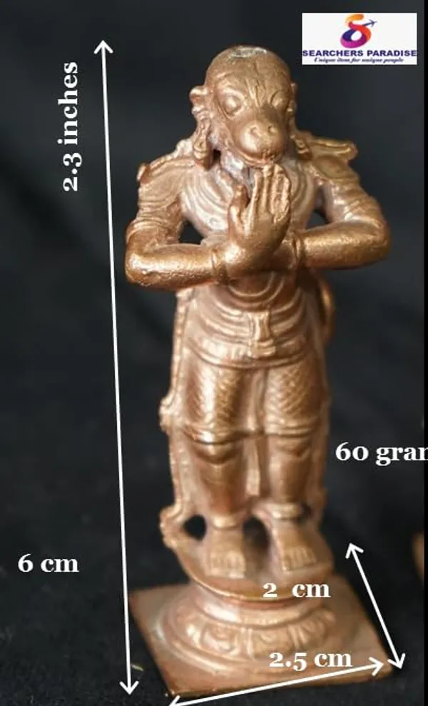 Brown_Copper_God_Idols_Hanuman,_2.3_Inches,_60G,_Patina_Antique_Finish,_Pack_Of_1_Piece