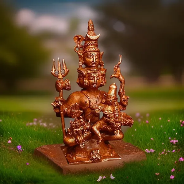 Brown_Copper_God_Idols_Panchamuka_Shiva_4_Inches,_327G,_Pack_Of_1_Piece