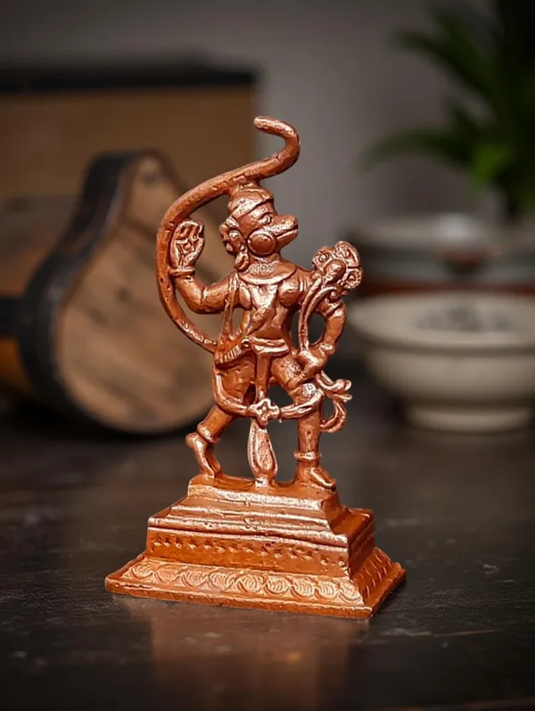 Copper_Idols_India,_2.1_Inches,_Handmade_Little_Hanuman,_36Grams,_Patina_Antique_Finish,_Pack_Of_1_Piece