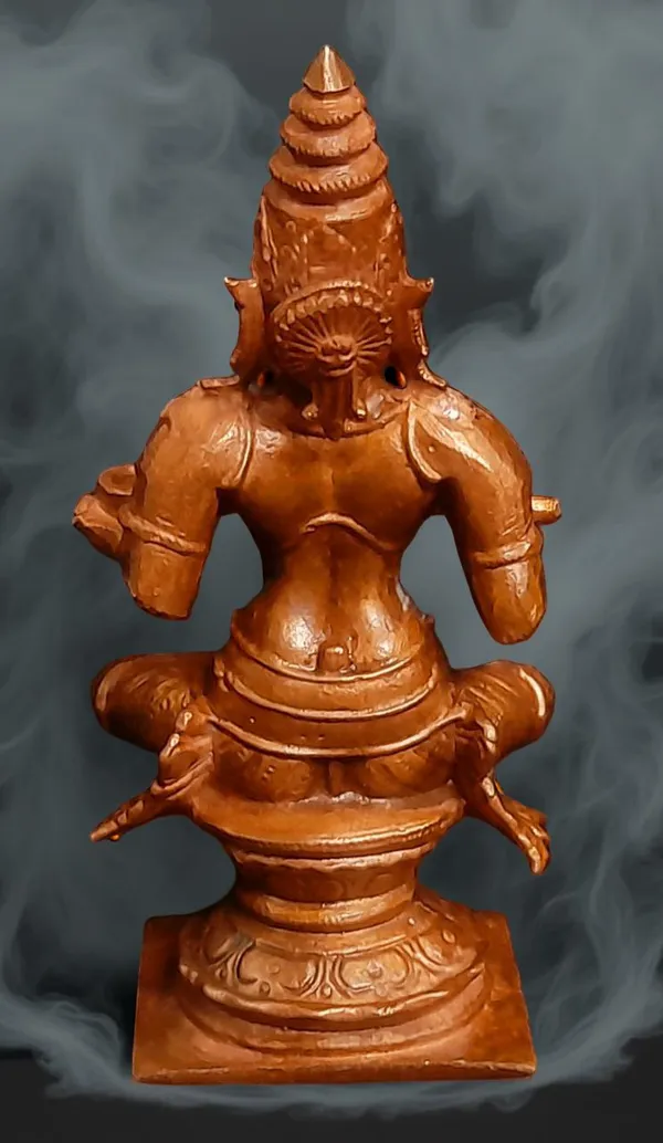 Brownish-Orange_Copper_Idols_India,_3.9_Inches,_Handmade_Annapoorani_Idol_With,_340G,_Patina_Antique_Finish,_Pack_Of_1_Piece
