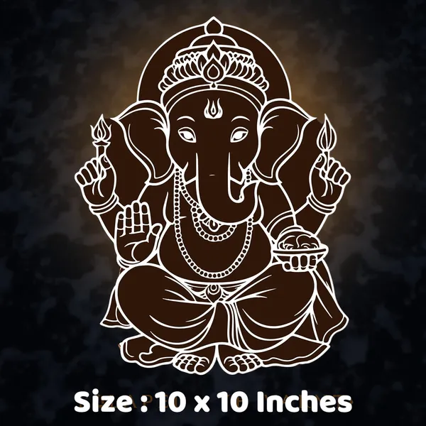 Searchers_Paradise_Ganesha_Rangoli_Stencil_Wooden_10×10_Inches_Pack_of_1_Piece