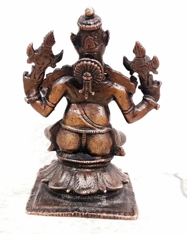 Brownish-Orange_Copper_Idols_Indiaby,_2.9_Inches,_Handmade_Lord_Hayagriva,_250G,_Patina_Antique_Finish,_Pack_Of_1_Piece