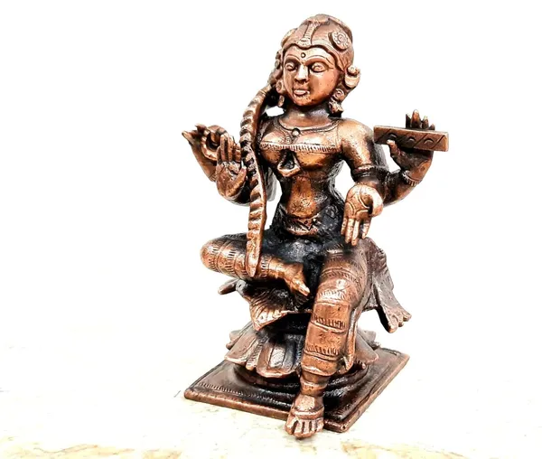 Brown_Copper_Handmade_Bala_Tiripura_Sundar_8.8_Cm_322_G,_Patina_Antique_Finish,_Pack_Of_1_Piece
