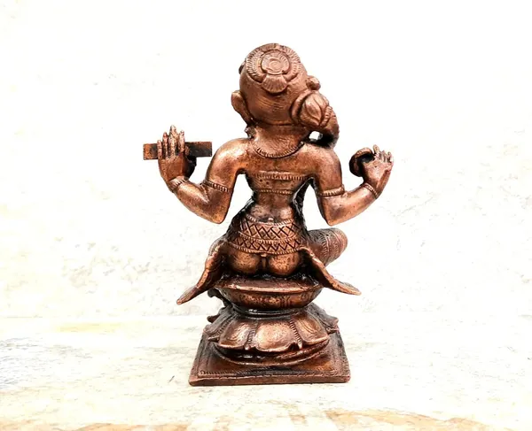 Brown_Copper_Handmade_Bala_Tiripura_Sundar_8.8_Cm_322_G,_Patina_Antique_Finish,_Pack_Of_1_Piece