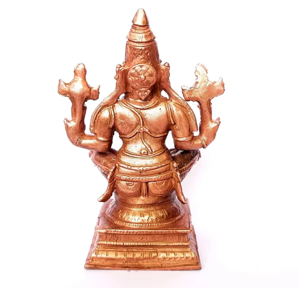 Brownish-Orange_Copper_Idols_Of_God_Yoganarasimhar_By_Searchers_Paradise,_4.5_Inches,_650G,_Patina_Antique_Finish,_Pack_Of_1_Piece