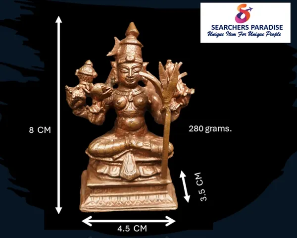 Brown_Copper_God_Idols_Raja_Rajeshwari,_3.3_Inches_280_Gram,_Patina_Antique_Finish,_Pack_Of_1_Piece