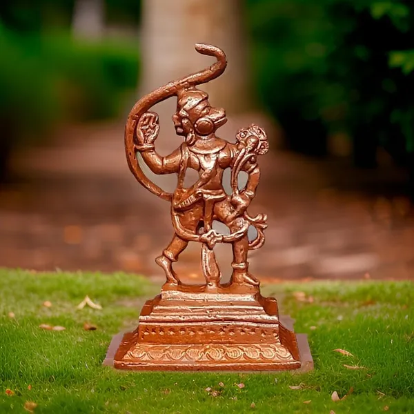 Copper_Idols_India,_2.1_Inches,_Handmade_Little_Hanuman,_36Grams,_Patina_Antique_Finish,_Pack_Of_1_Piece