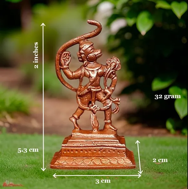 Copper_Idols_India,_2.1_Inches,_Handmade_Little_Hanuman,_36Grams,_Patina_Antique_Finish,_Pack_Of_1_Piece