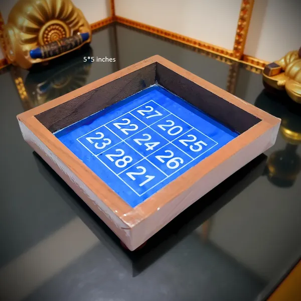 Searchers_Paradise_Kubera_Number_Rangoli_Stencil_Wooden,Pack_of_1_Piece_5_*_5_inches