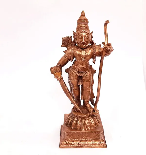 Brownish-Orange_Copper_Idols_Of_God_Standing_Sastha,_5.1_Inches,_470G,_Patina_Antique_Finish,_Pack_Of_1_Piece