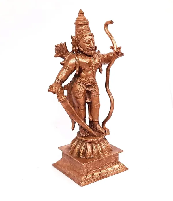 Brownish-Orange_Copper_Idols_Of_God_Standing_Sastha,_5.1_Inches,_470G,_Patina_Antique_Finish,_Pack_Of_1_Piece