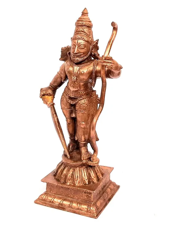 Brownish-Orange_Copper_Idols_Of_God_Standing_Sastha,_5.1_Inches,_470G,_Patina_Antique_Finish,_Pack_Of_1_Piece