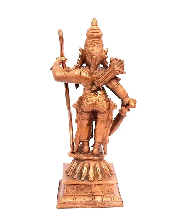Brownish-Orange_Copper_Idols_Of_God_Standing_Sastha,_5.1_Inches,_470G,_Patina_Antique_Finish,_Pack_Of_1_Piece