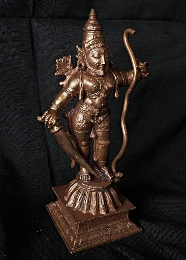Brownish-Orange_Copper_Idols_Of_God_Standing_Sastha,_5.1_Inches,_470G,_Patina_Antique_Finish,_Pack_Of_1_Piece