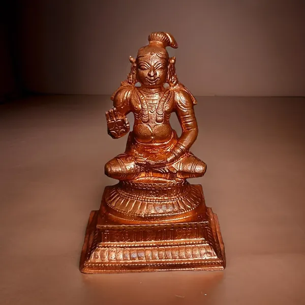 Brown_Copper_Idols,_Handmade,_Nammazhwar_3.5_Inches,_415G_Pack_Of_1_Piece