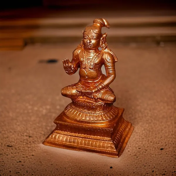 Brown_Copper_Idols,_Handmade,_Nammazhwar_3.5_Inches,_415G_Pack_Of_1_Piece