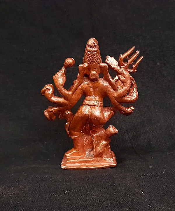 Brownish-Orange_Copper_Idols_India,_2.3_Inches,_Handmade_Mahishasura_Mardhini,_79Grams,_Patina_Antique_Finish,_Pack_Of_1_Piece