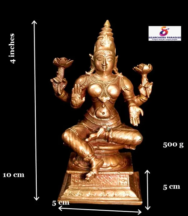 Brown_Copper_Idols_Of_Lakshmi,_4_Inches,_500G,_Handmade,_Pack_Of_1_Piece