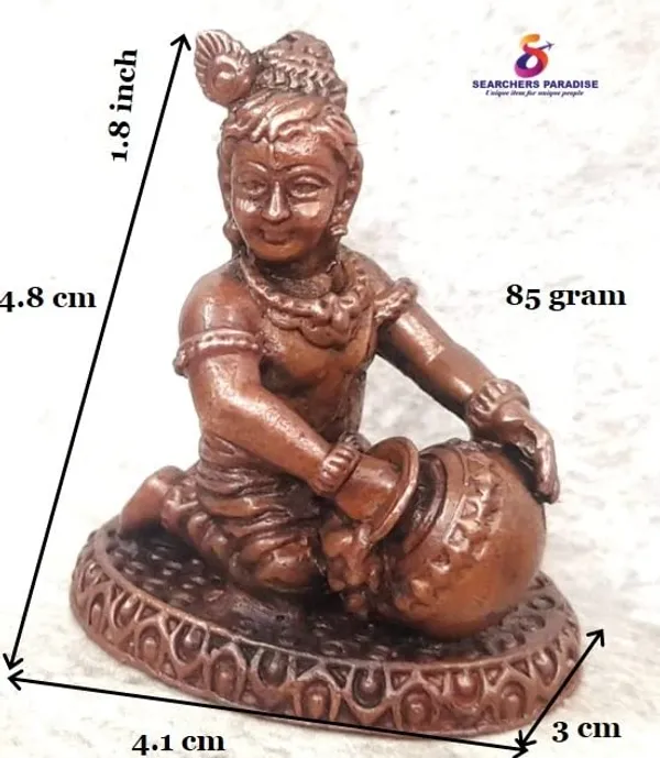 Brownish-Orange_Copper_Idols_India,_1.8_Inches,_Sri_Krishna_Culture_Krishna_Idol_Sitting_And_Stealing_Butter,_85G,_Patina_Antique_Finish,_Pack_Of_1_Piece