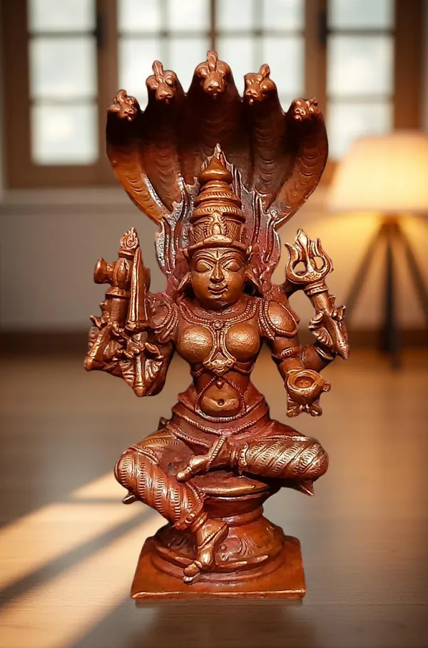 Brownish-Orange_Copper_Idols_Of_God_Amman_4.8_Inch,_450G,_Patina_Antique_Finish,_Pack_Of_1_Piece