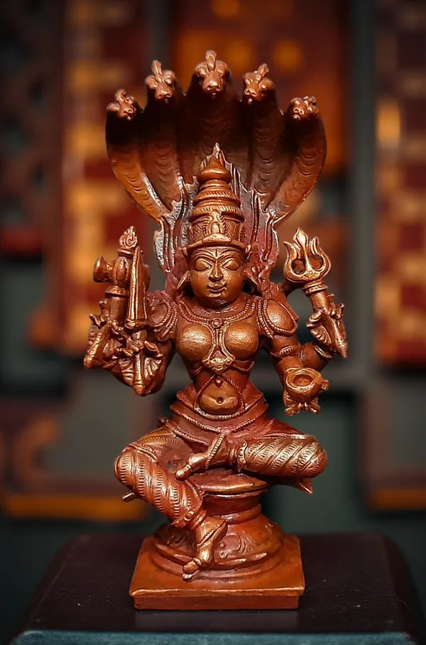 Brownish-Orange_Copper_Idols_Of_God_Amman_4.8_Inch,_450G,_Patina_Antique_Finish,_Pack_Of_1_Piece