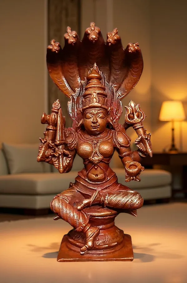 Brownish-Orange_Copper_Idols_Of_God_Amman_4.8_Inch,_450G,_Patina_Antique_Finish,_Pack_Of_1_Piece