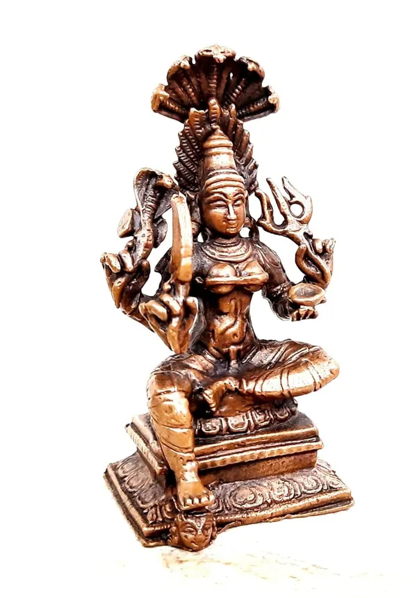 Brownish-Orange_Copper_Idols_India,_2.7_Inches,_Handmade_Mariyamman_Idol_With,_100G,_Patina_Antique_Finish,_Pack_Of_1_Piece