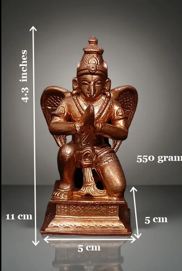 SEARCHERS_PARADISE_Copper_Handmade_Garudar_4.3_inches_550_gram,_Pack_of_1_Piece