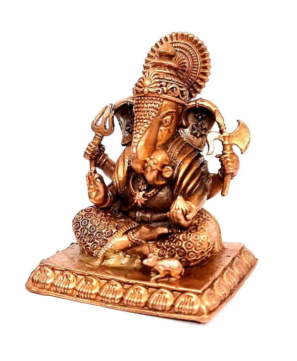 Brownish-Orange_Copper_Idols_Of_God_Ganesh,_2.7_Inch,_130_Gram,_Patina_Antique_Finish,_Pack_Of_1_Piece