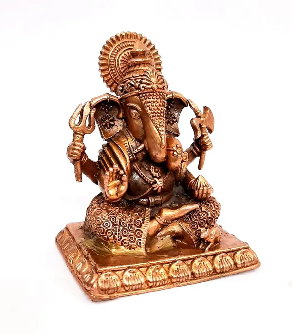 Brownish-Orange_Copper_Idols_Of_God_Ganesh,_2.7_Inch,_130_Gram,_Patina_Antique_Finish,_Pack_Of_1_Piece