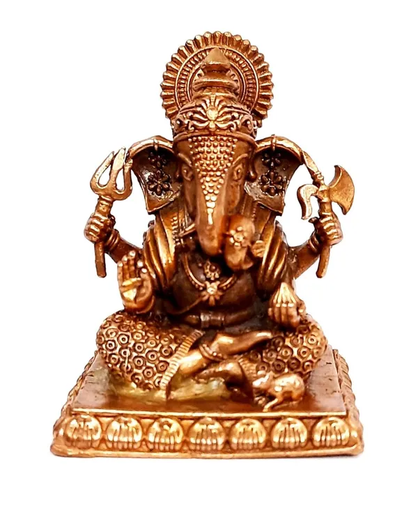 Brownish-Orange_Copper_Idols_Of_God_Ganesh,_2.7_Inch,_130_Gram,_Patina_Antique_Finish,_Pack_Of_1_Piece