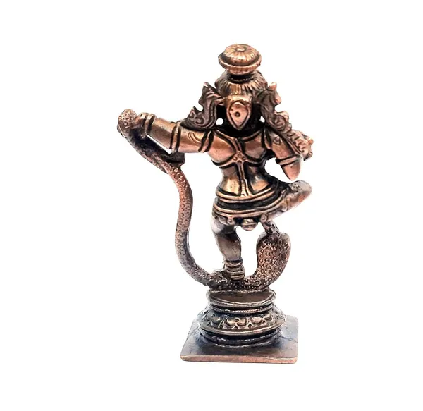 Brownish-Orange_Copper_Idols,_9_Cm,_Handmade_Kalinganarthana_Krishnar,_192G,_Patina_Antique_Finish,_Pack_Of_1_Piece