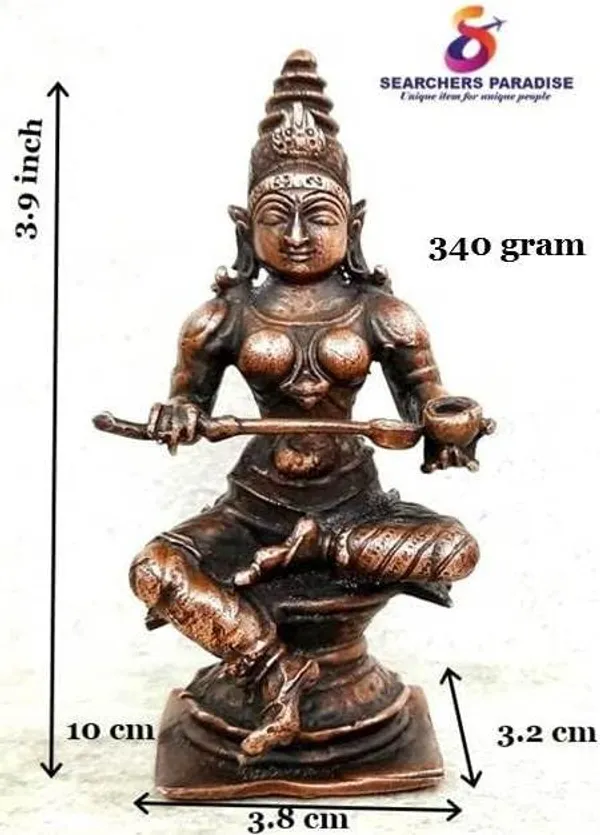 Brownish-Orange_Copper_Idols_India,_3.9_Inches,_Handmade_Annapoorani_Idol_With,_340G,_Patina_Antique_Finish,_Pack_Of_1_Piece
