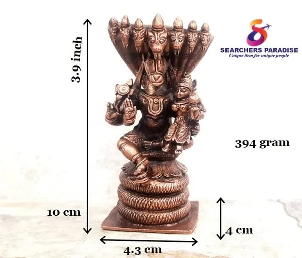 Brownish-Orange_Copper_Idols,_10Cm,_Handmade_Lakshmi_Hygirivar_394_Gram,_Patina_Antique_Finish,_Pack_Of_1_Piece
