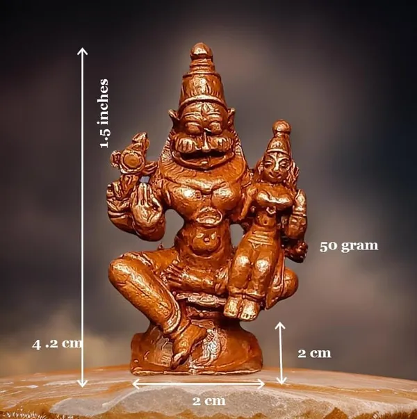 Antique_Copper_Copper_Handmade_Lakshmi_Narasimhar_1.5_Inches,_50G,_Pack_Of_1_Piece