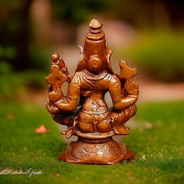 Antique_Copper_Copper_Handmade_Lakshmi_Narasimhar_1.5_Inches,_50G,_Pack_Of_1_Piece