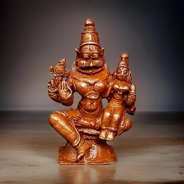 Antique_Copper_Copper_Handmade_Lakshmi_Narasimhar_1.5_Inches,_50G,_Pack_Of_1_Piece