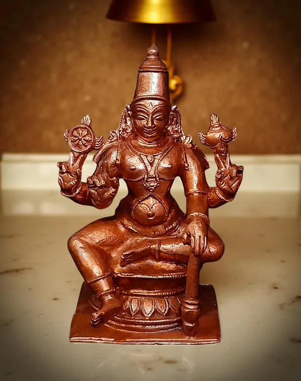 Brown_Copper_Idolsby,_3.3_Inches,_Handmade_Vishwaksena,_292G,_Patina_Antique_Finish,_Pack_Of_1_Piece