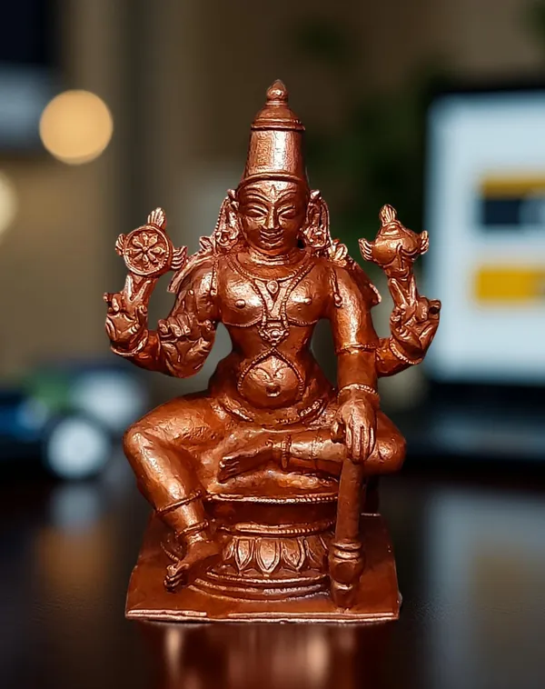 Brown_Copper_Idolsby,_3.3_Inches,_Handmade_Vishwaksena,_292G,_Patina_Antique_Finish,_Pack_Of_1_Piece