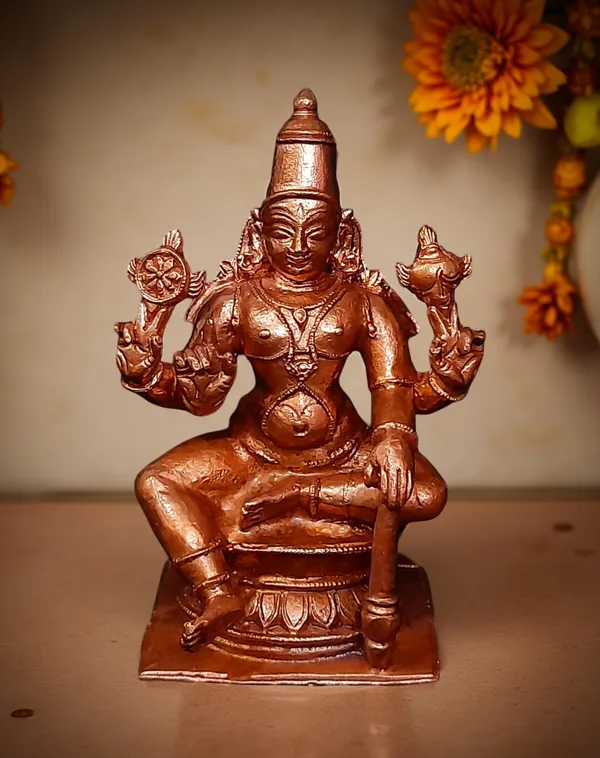 Brown_Copper_Idolsby,_3.3_Inches,_Handmade_Vishwaksena,_292G,_Patina_Antique_Finish,_Pack_Of_1_Piece