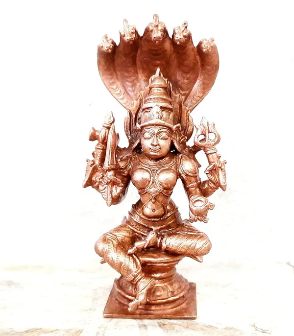 Brownish-Orange_Copper_Idols_Of_God_Amman_4.9_Inches,_470G,_Patina_Antique_Finish,_Pack_Of_1_Piece