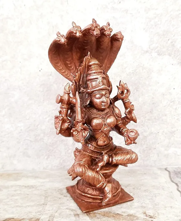 Brownish-Orange_Copper_Idols_Of_God_Amman_4.9_Inches,_470G,_Patina_Antique_Finish,_Pack_Of_1_Piece