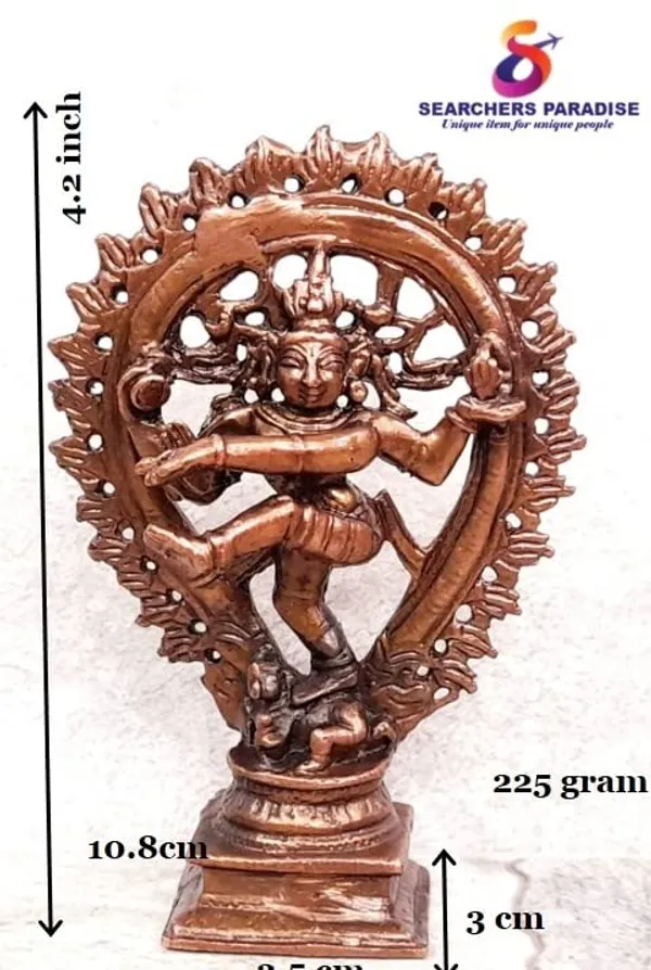 Brownish-Orange_Copper_Idols_Indiaby,_4.2_Inches,_Handmade_Natarajar,_225G,_Patina_Antique_Finish,_Pack_Of_1_Piece