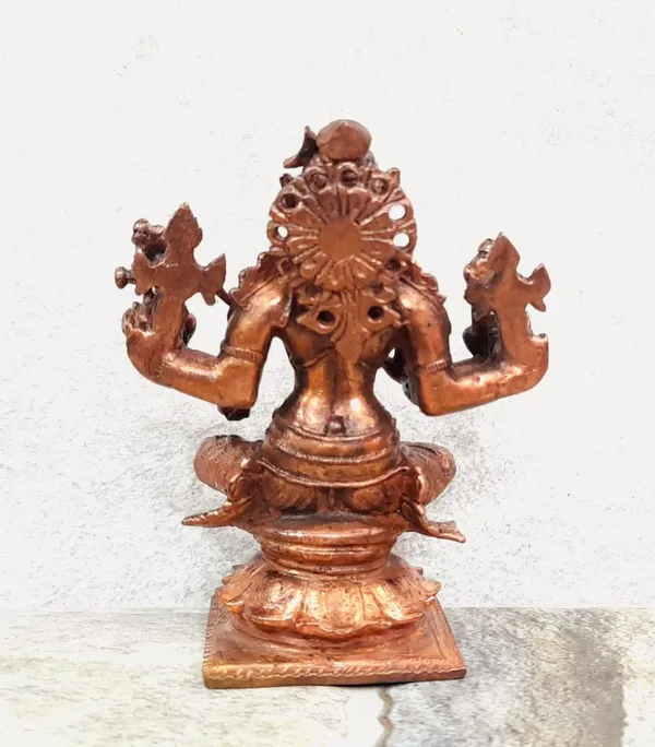 Brownish-Orange_Copper_Idols_India,_3.5_Inches,_Handmade_Goddess_Varahi,_455_Gram,_Patina_Antique_Finish,_Pack_Of_1_Piece
