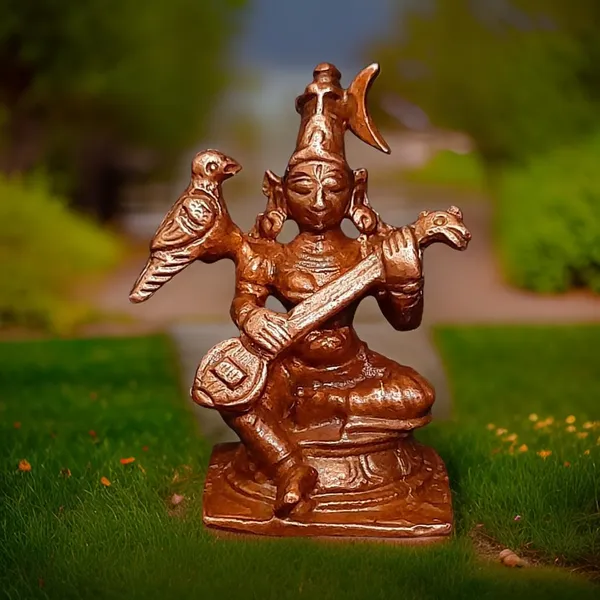 Brownish-Orange_Copper_Idols_India_Handmade_Goddess_Raja_Matangi_1.6_Inches_50G_Pack_Of_1_Piece
