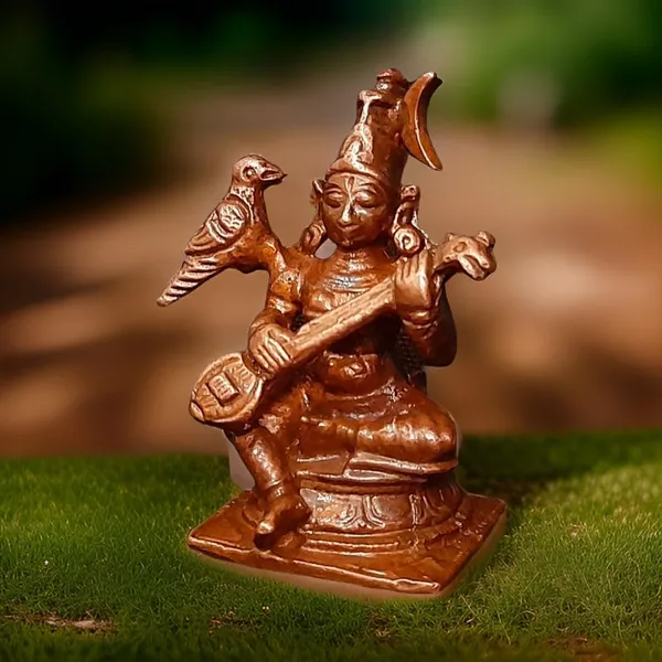 Brownish-Orange_Copper_Idols_India_Handmade_Goddess_Raja_Matangi_1.6_Inches_50G_Pack_Of_1_Piece