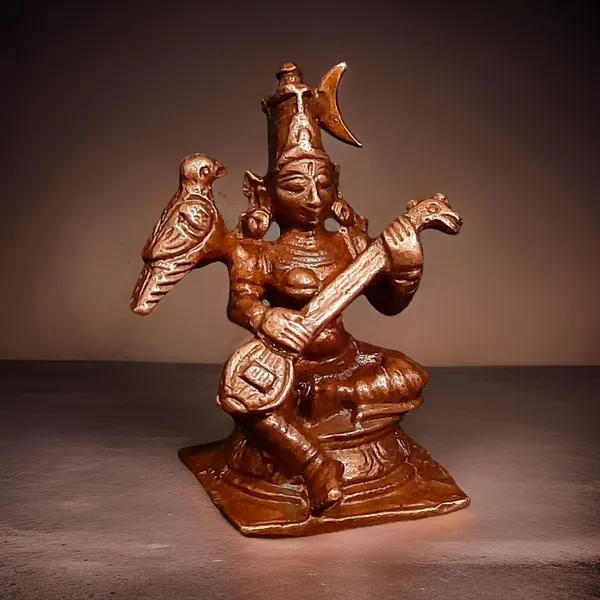 Brownish-Orange_Copper_Idols_India_Handmade_Goddess_Raja_Matangi_1.6_Inches_50G_Pack_Of_1_Piece