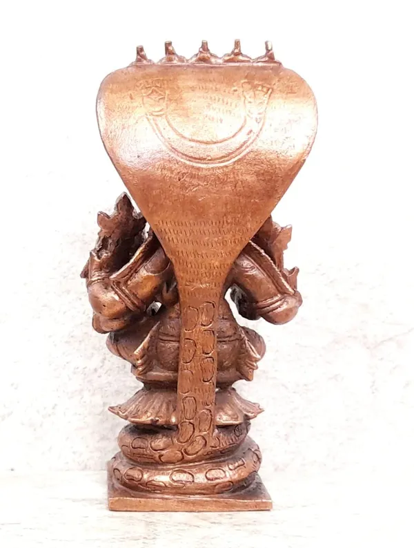 Brownish-Orange_Copper_Idols_Of_God_Lakshmi_Narasimhar_Sitting_In_Adhisesha,_3.9_Inch,_380_Gram,_Patina_Antique_Finish,_Pack_Of_1_Piece